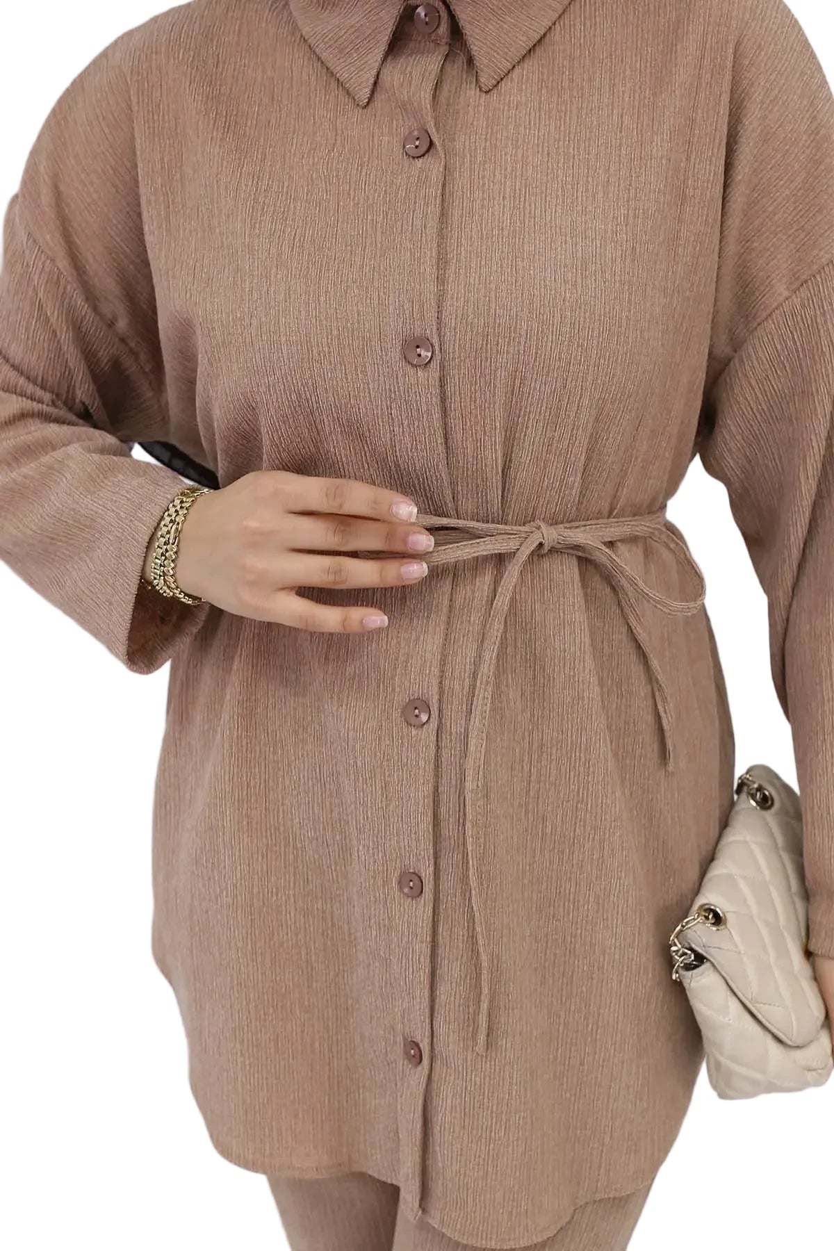 Belted Lightweight Co-ord Set, view 4