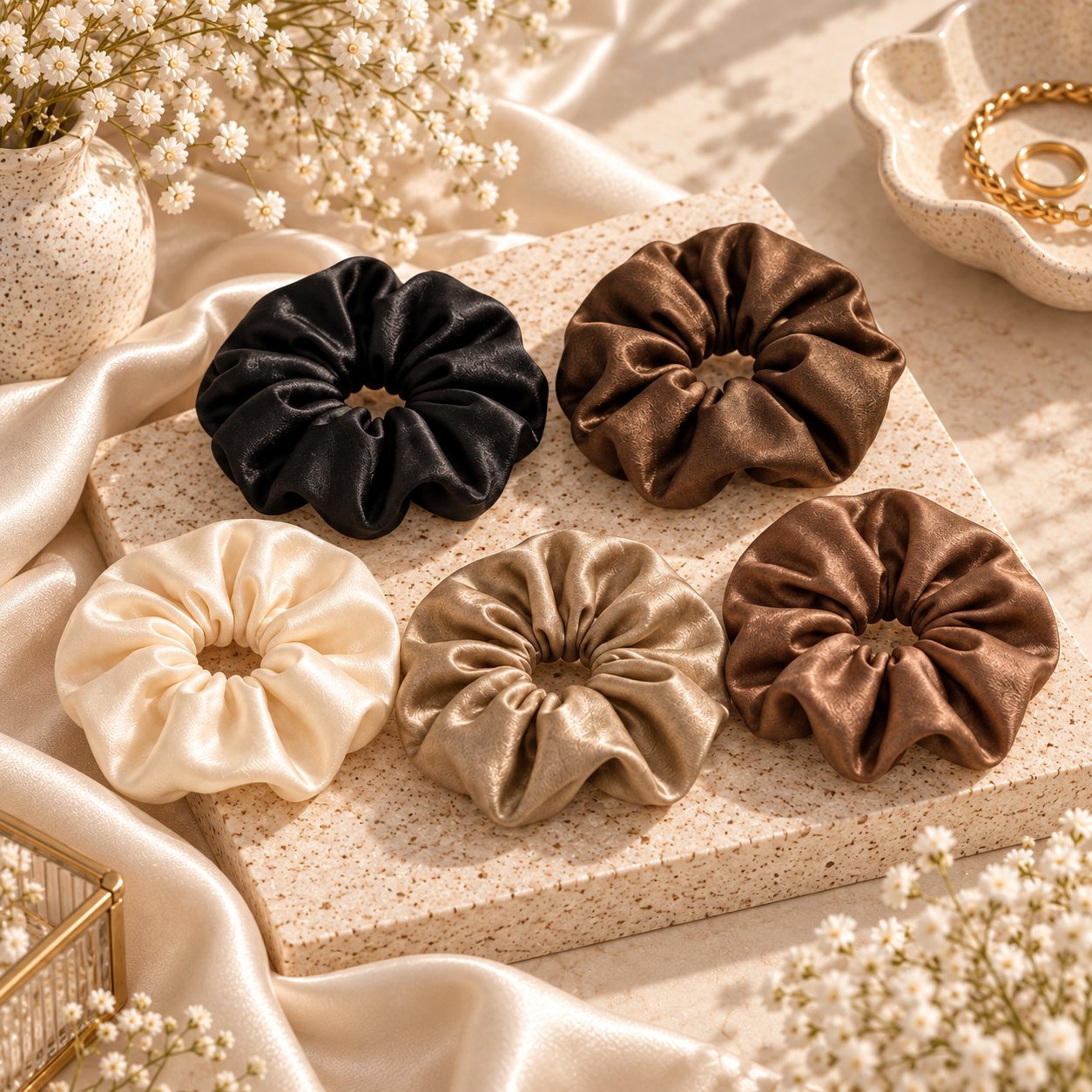 The Satin Scrunchie Edit — 5 Pack. by M&N Couture