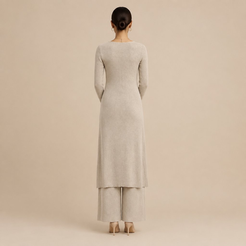 Nerissa Button-Front Knit Co-Ord Set, view 6