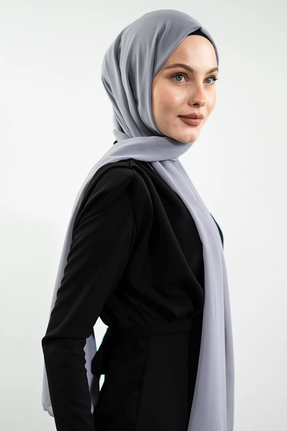 Grey Chiffon Hijab, view 2