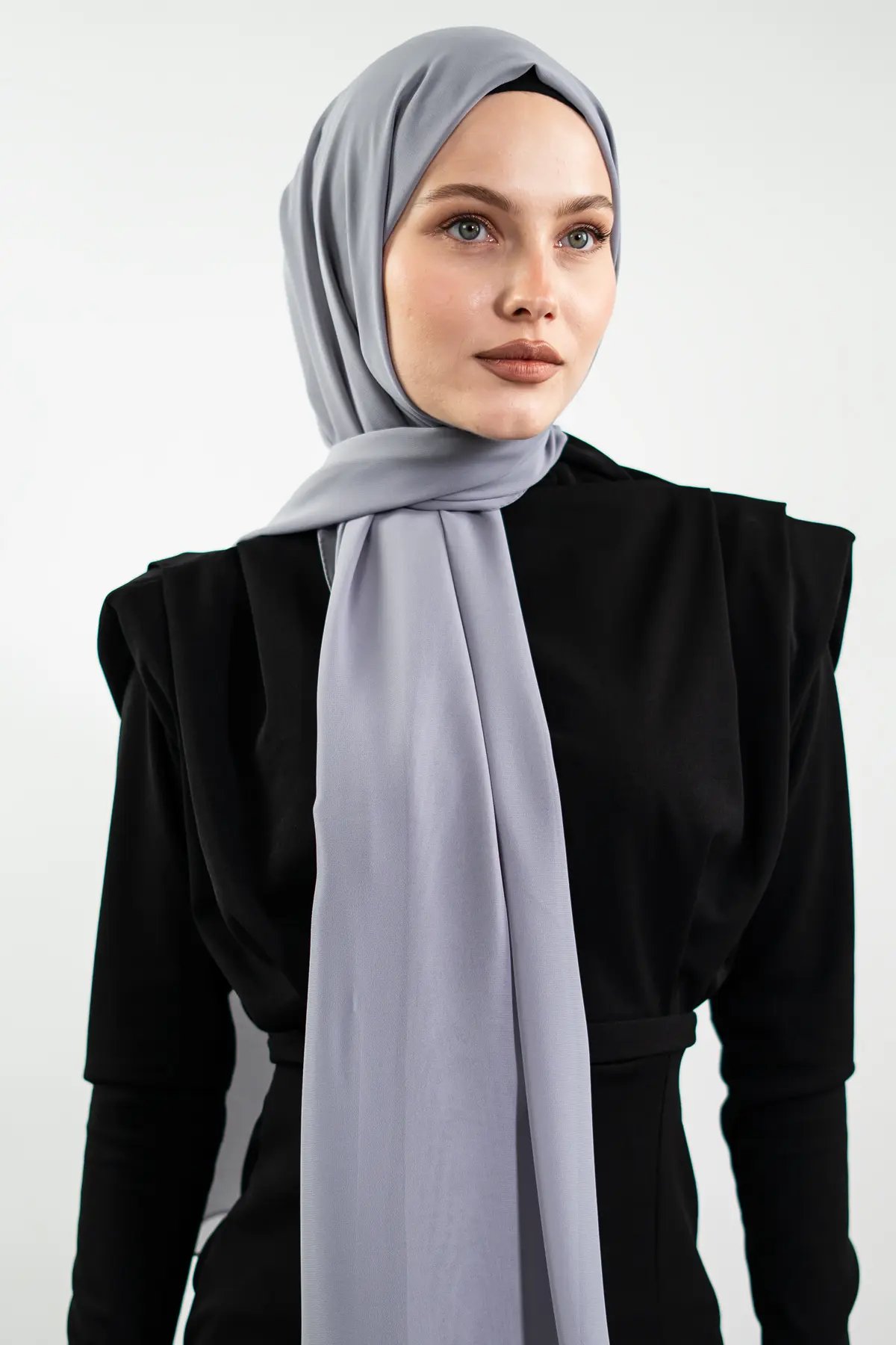 Grey Chiffon Hijab, view 3