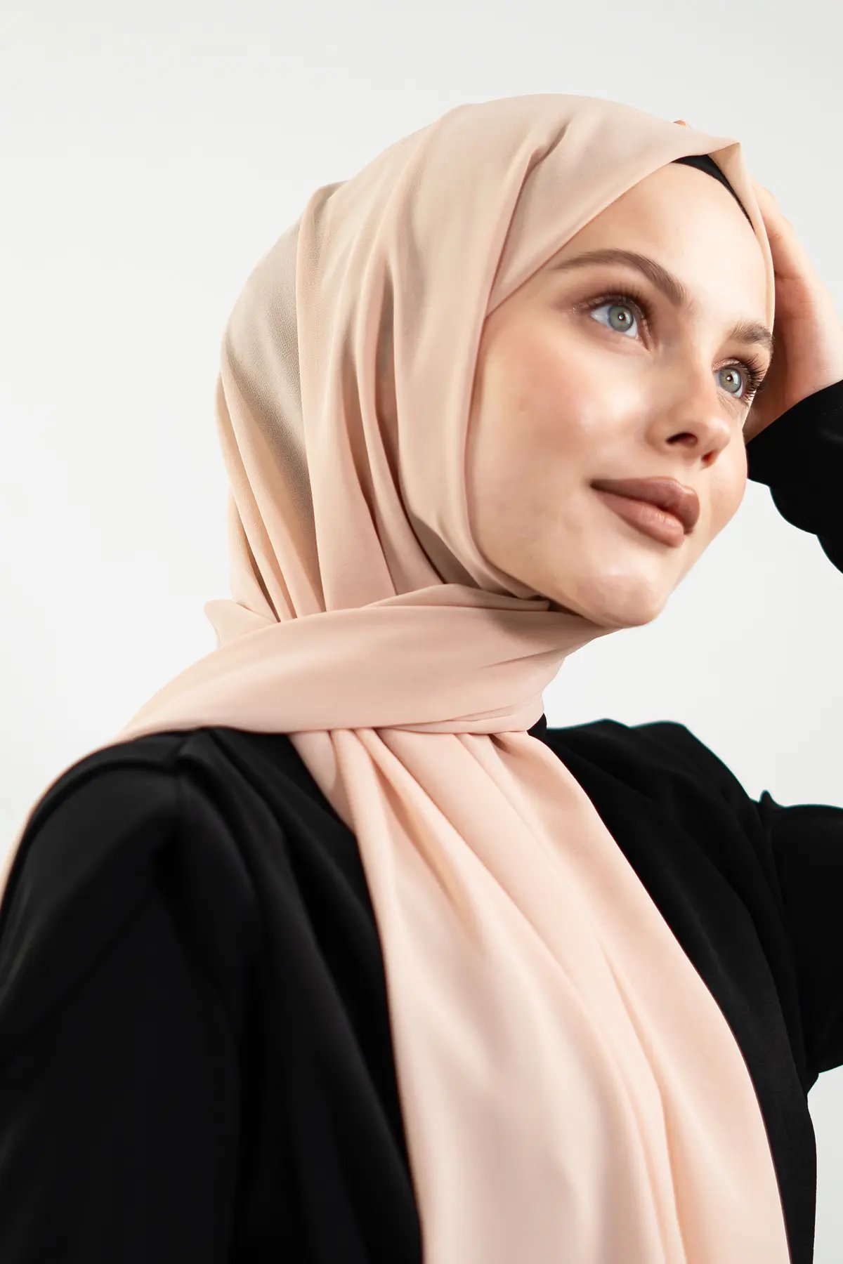 Beige Chiffon Hijab, view 3