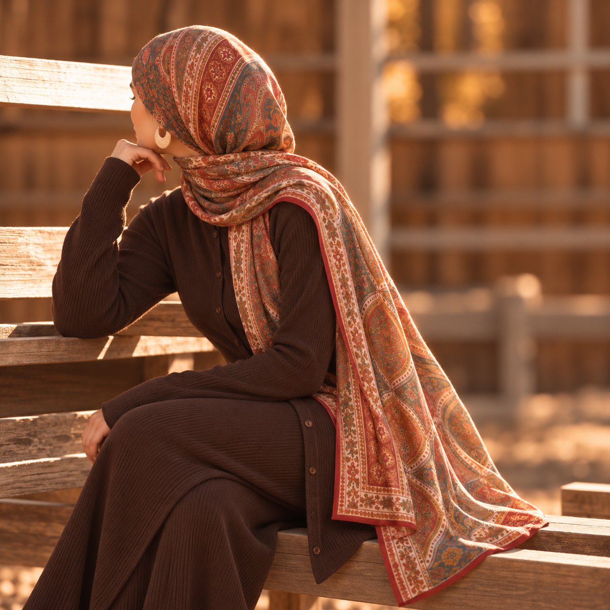 Paisley Archive Modal Hijab, view 3