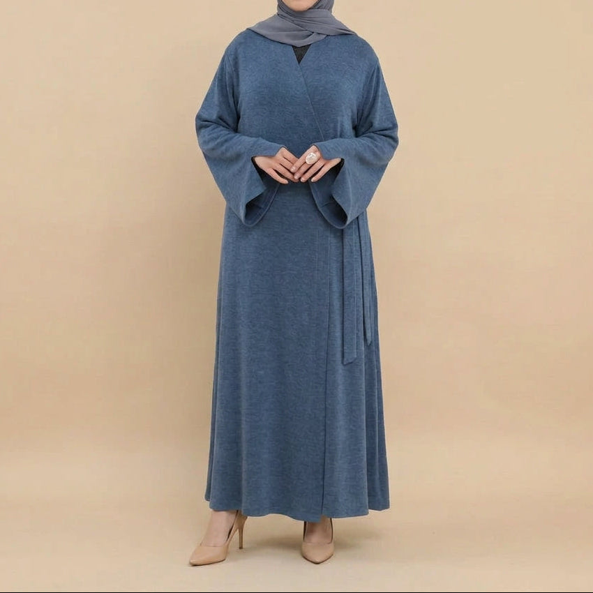 Deren Knit Wrap Abaya, view 2