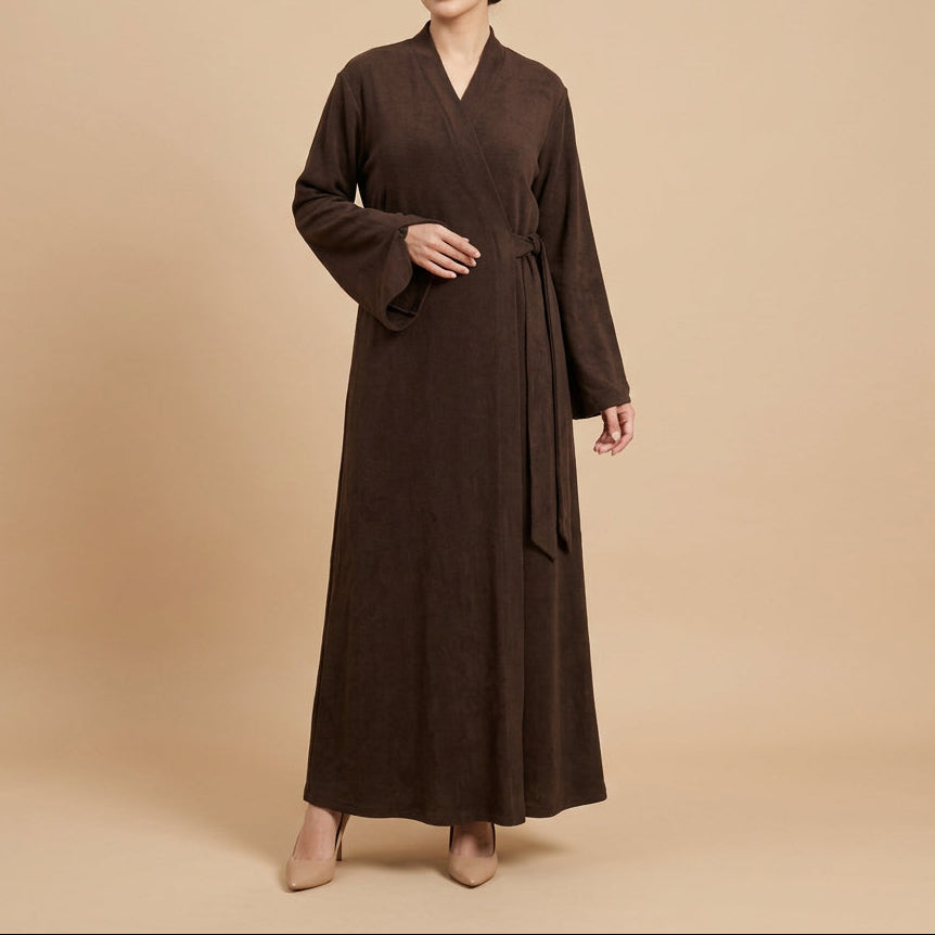 Deren Knit Wrap Abaya, view 3