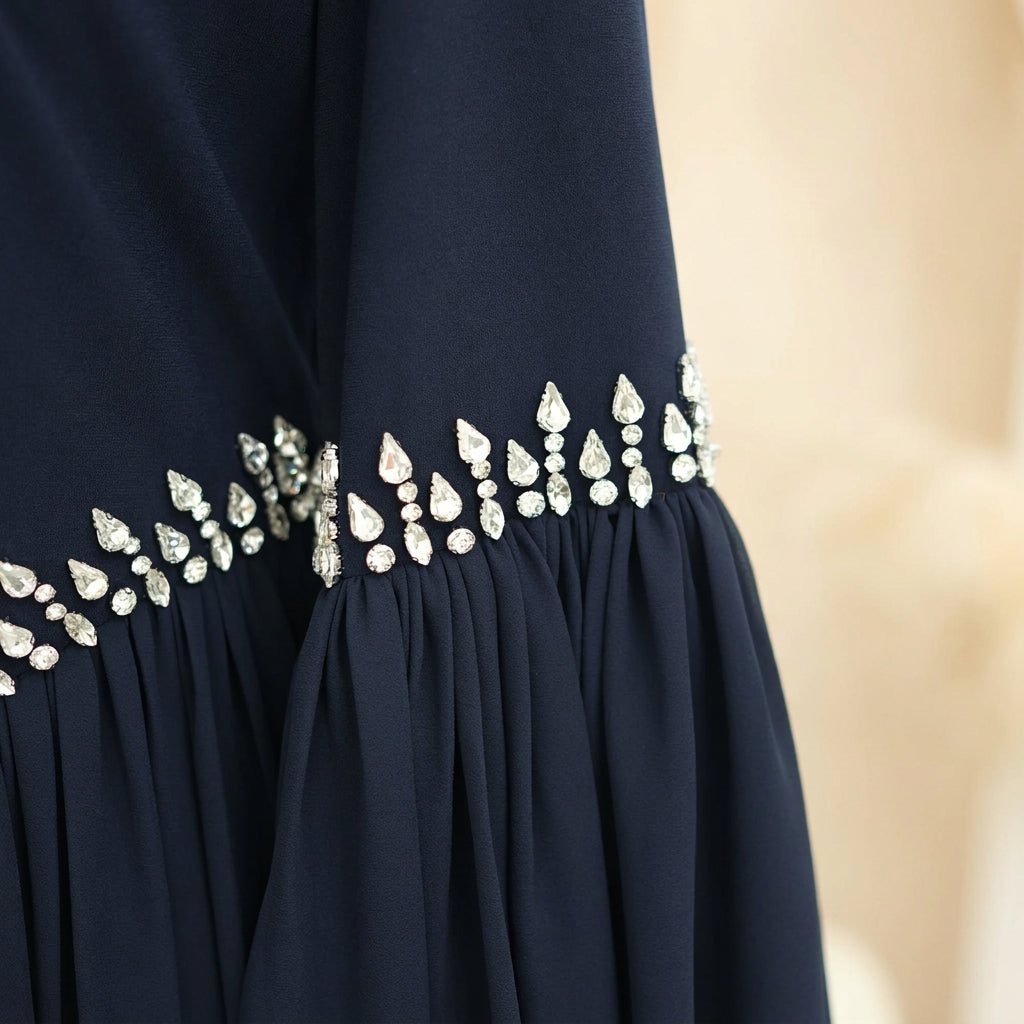 Dilara Beaded Chiffon Maxi Dress, view 7