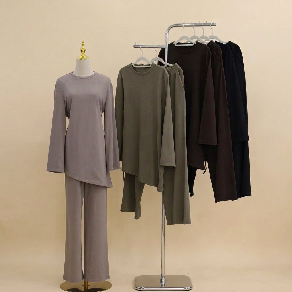 Veyra Cotton Asymmetric Co-Ord Set, view 3