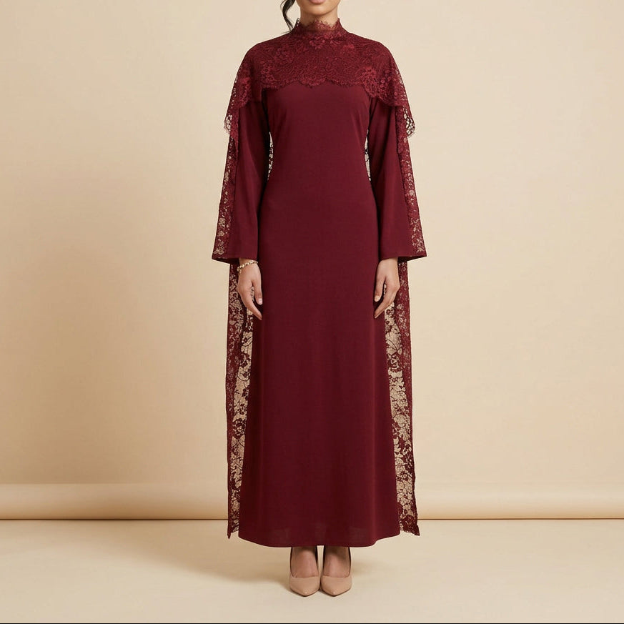 Ravella Lace Cape Abaya by Try Modest