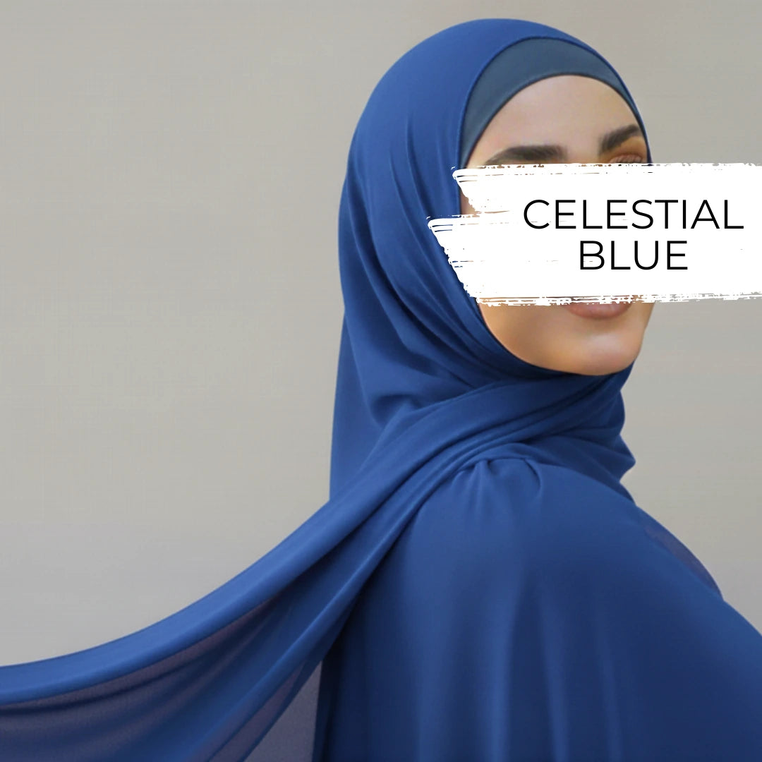 🎁 Celestial Blue Modal Hijab Set (100% off) by Try Modest
