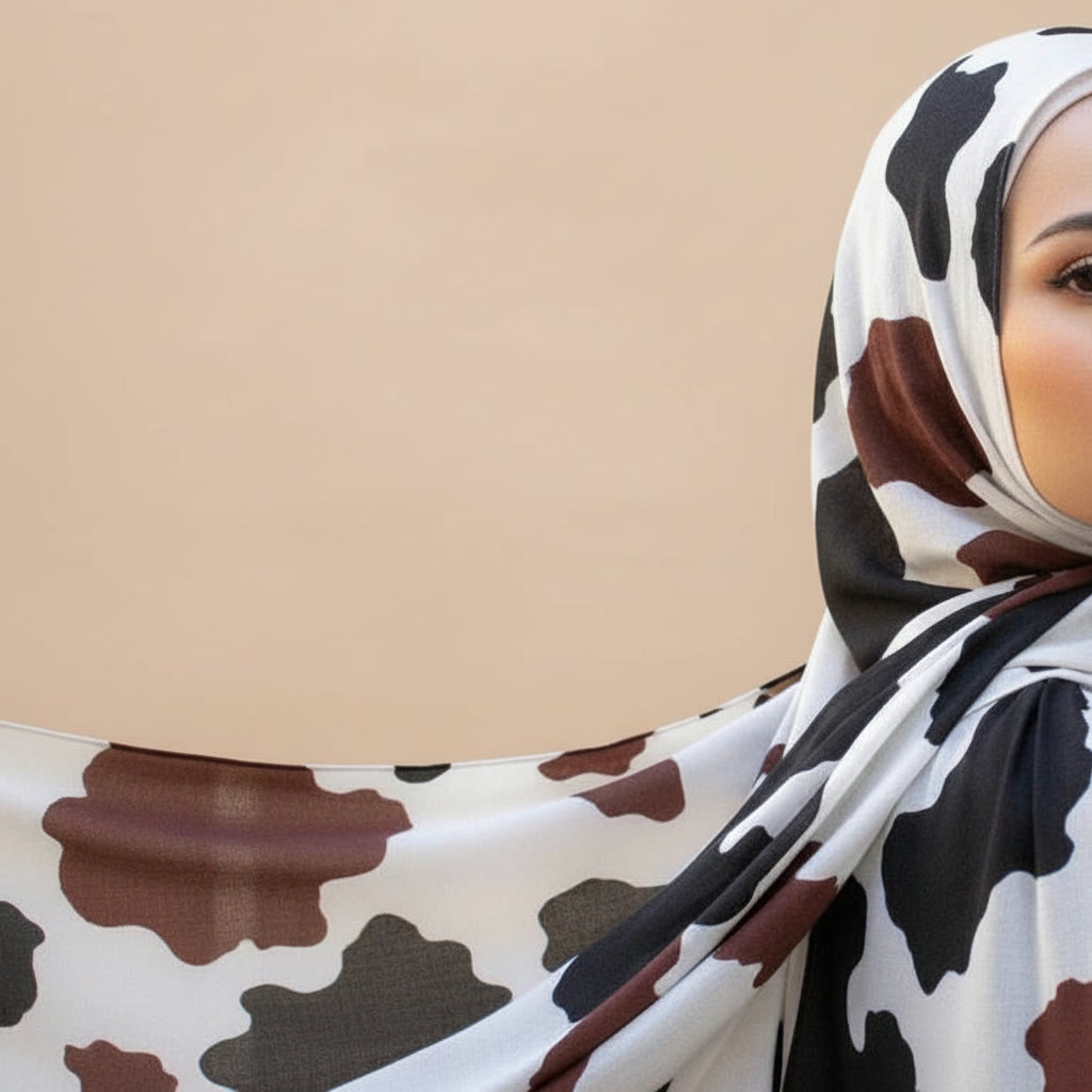 🎁 Cowhide Grace Modal Hijab (100% off) by Try Modest