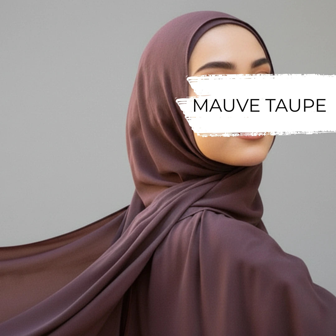 🎁 Mauve Taupe Modal Matching Hijab Set (100% off) by Try Modest