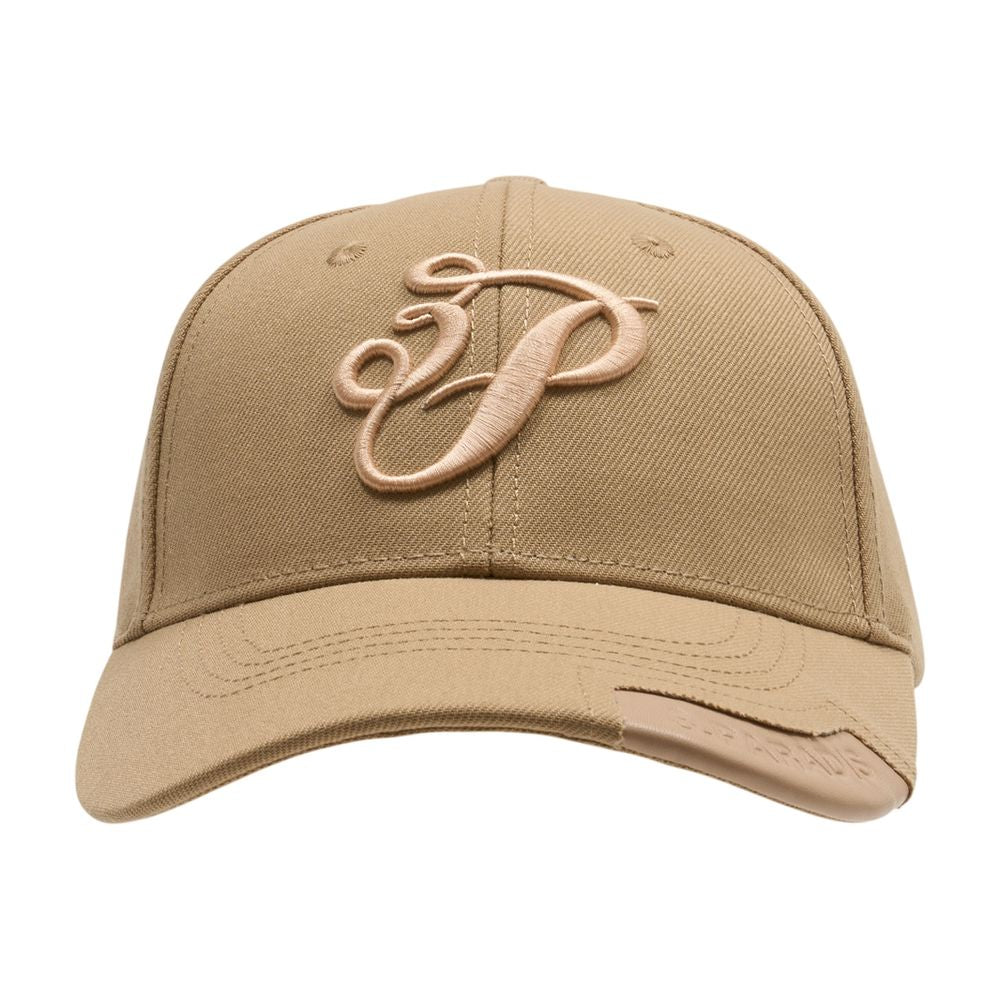 3.Paradis A-003-63 Wool Logo Baseball Cap — Beige, view 2