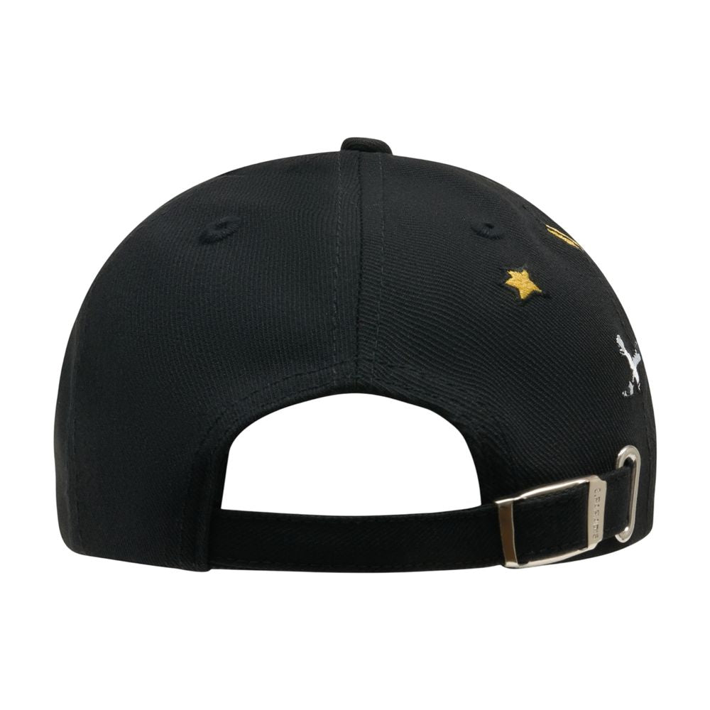 3.Paradis A-003-63 Wool with Embroidered Details Baseball Cap — Black, view 2