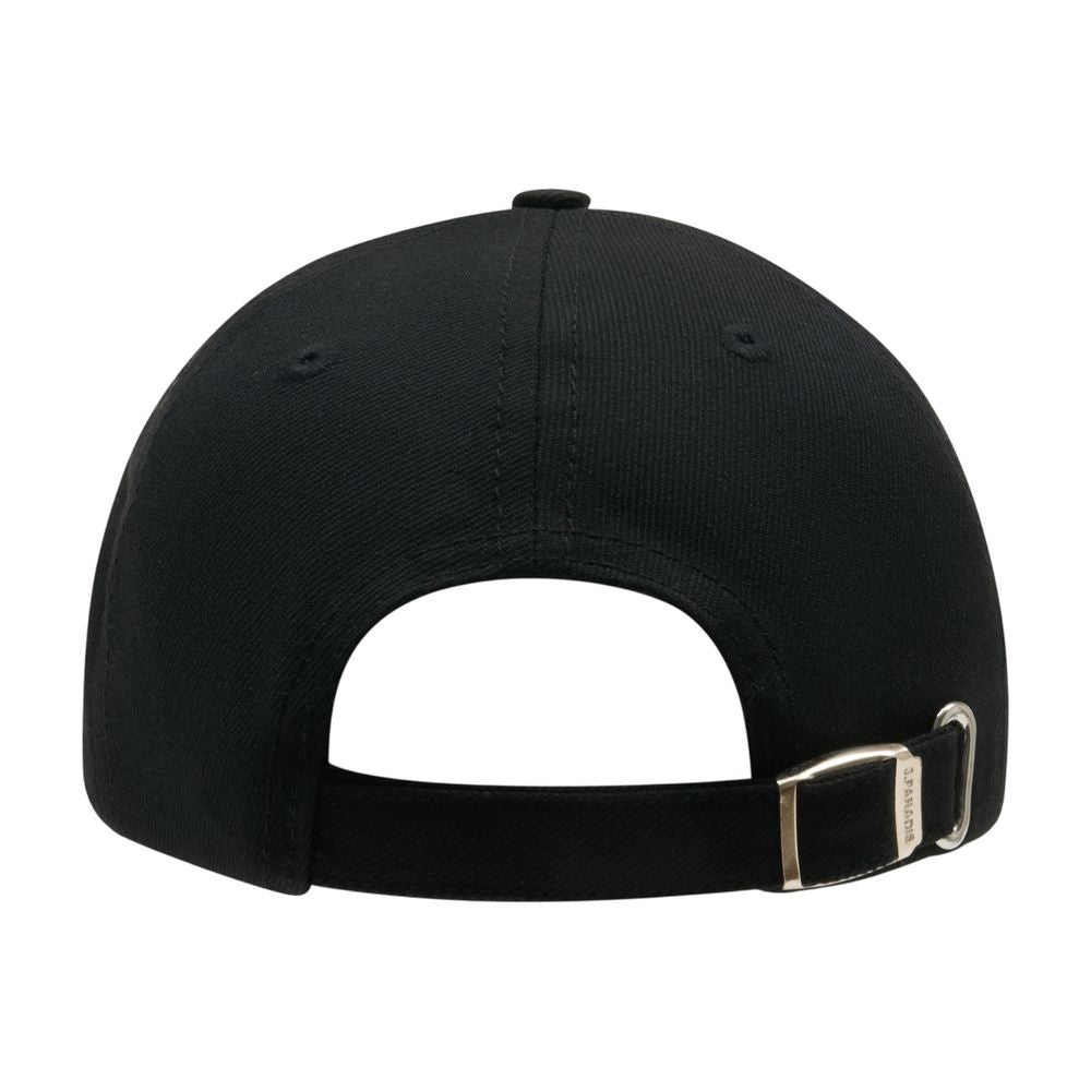 3.Paradis A-003-CO-M Wool Baseball Cap — Black, view 2