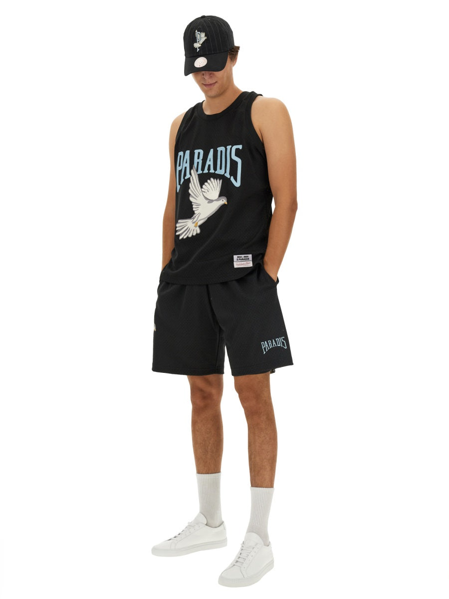 3.Paradis Logo-Embroidered Bermuda Shorts — Black, view 3