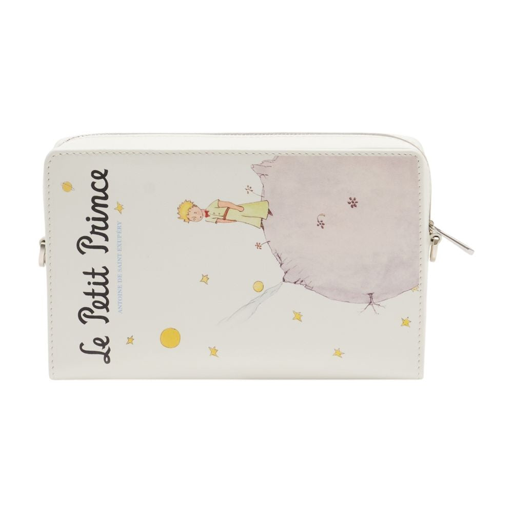 3.Paradis The Little Prince Illustrated Calfskin Clutch — White, view 2