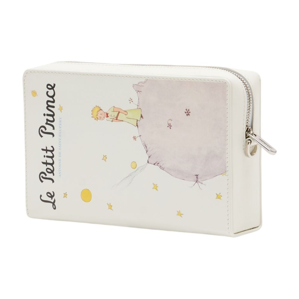 3.Paradis The Little Prince Illustrated Calfskin Clutch — White, view 3