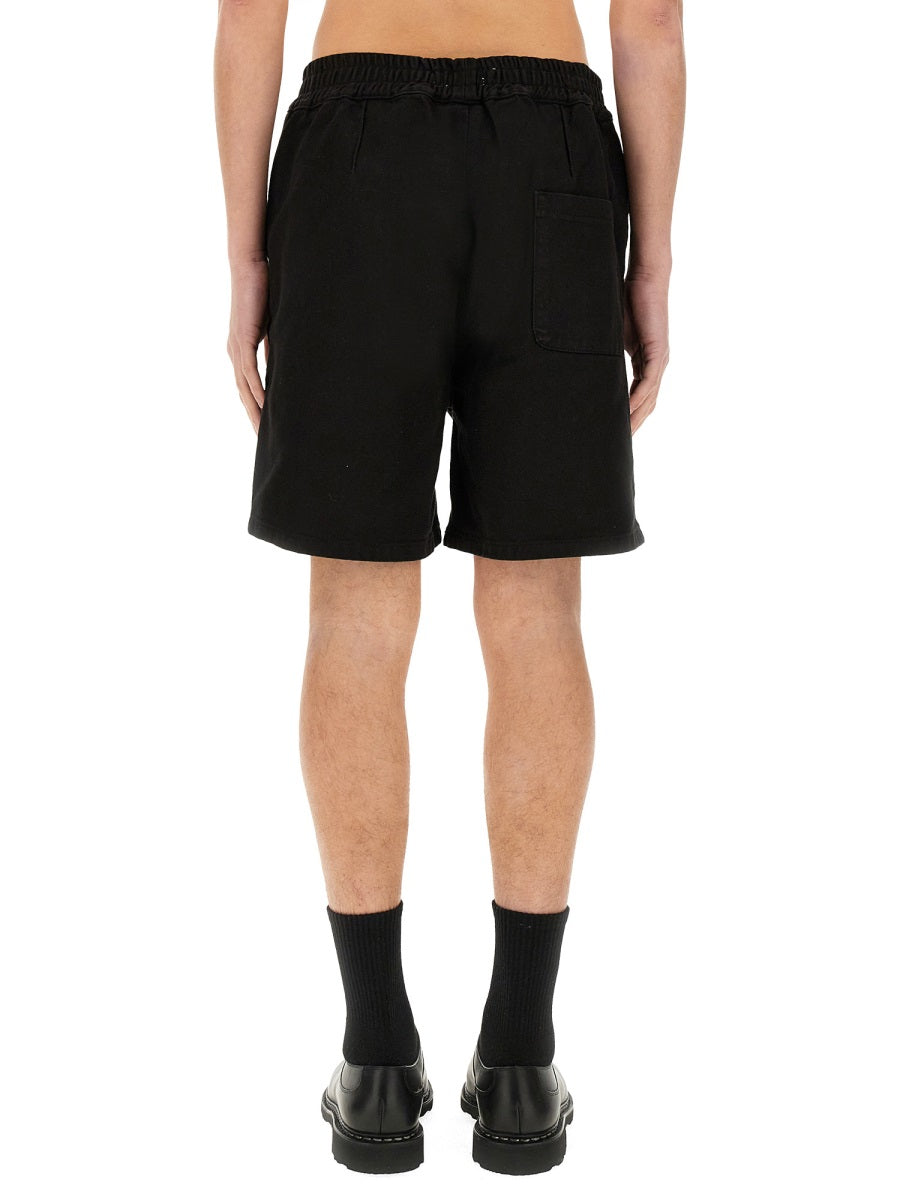 3.Paradis Twill Cotton Shorts — Black by 3.Paradis