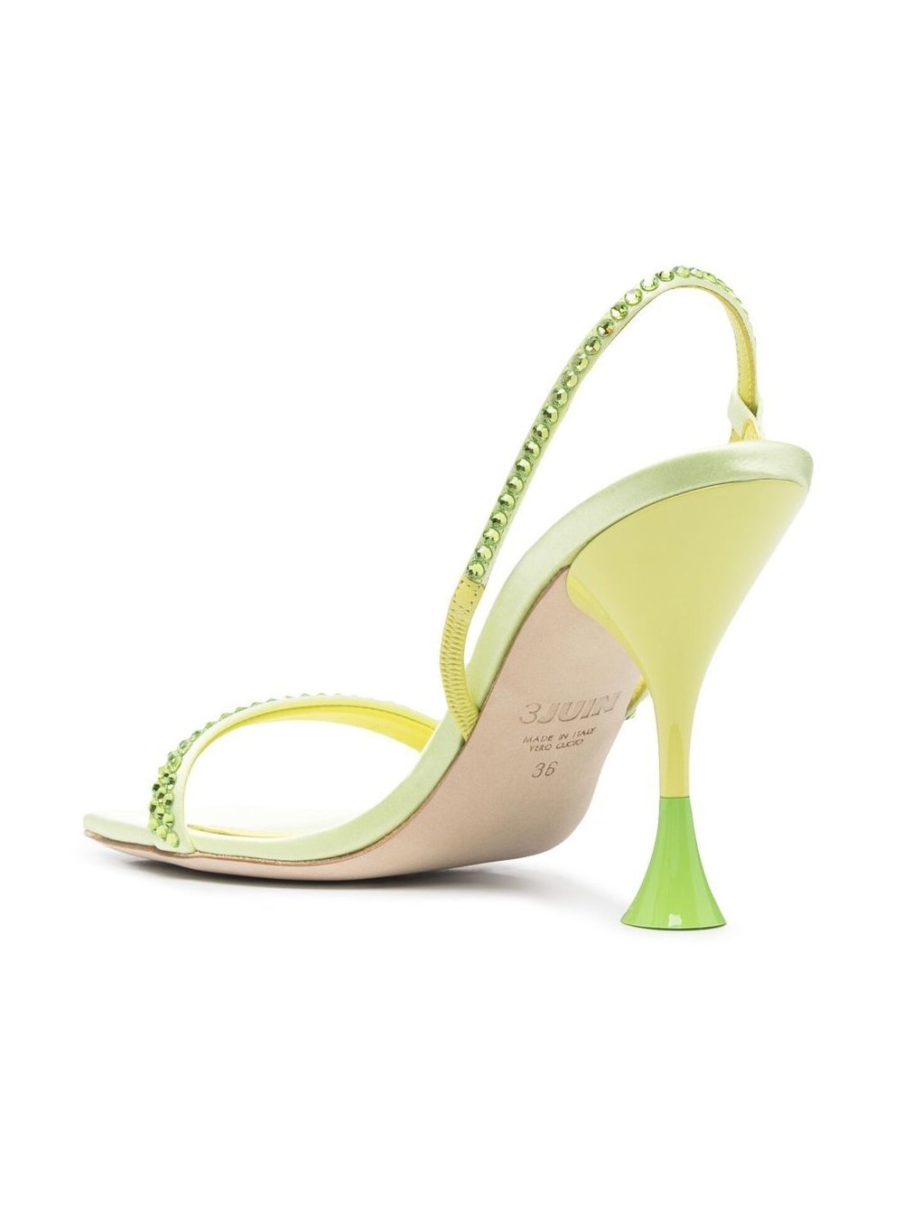 3Juin Eloise Heel Sandal — Yellow, view 4