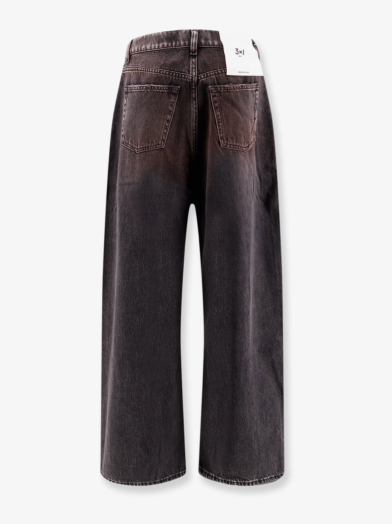 3x1 Wide-leg Denim Jeans — Black, view 2