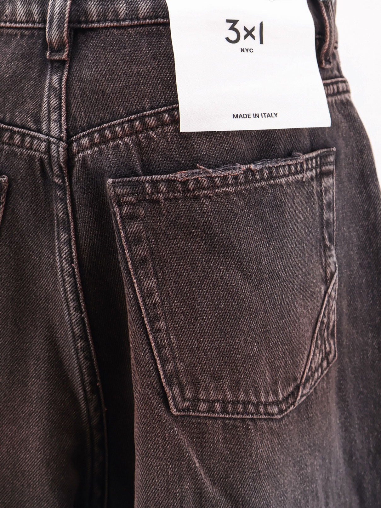 3x1 Wide-leg Denim Jeans — Black, view 3