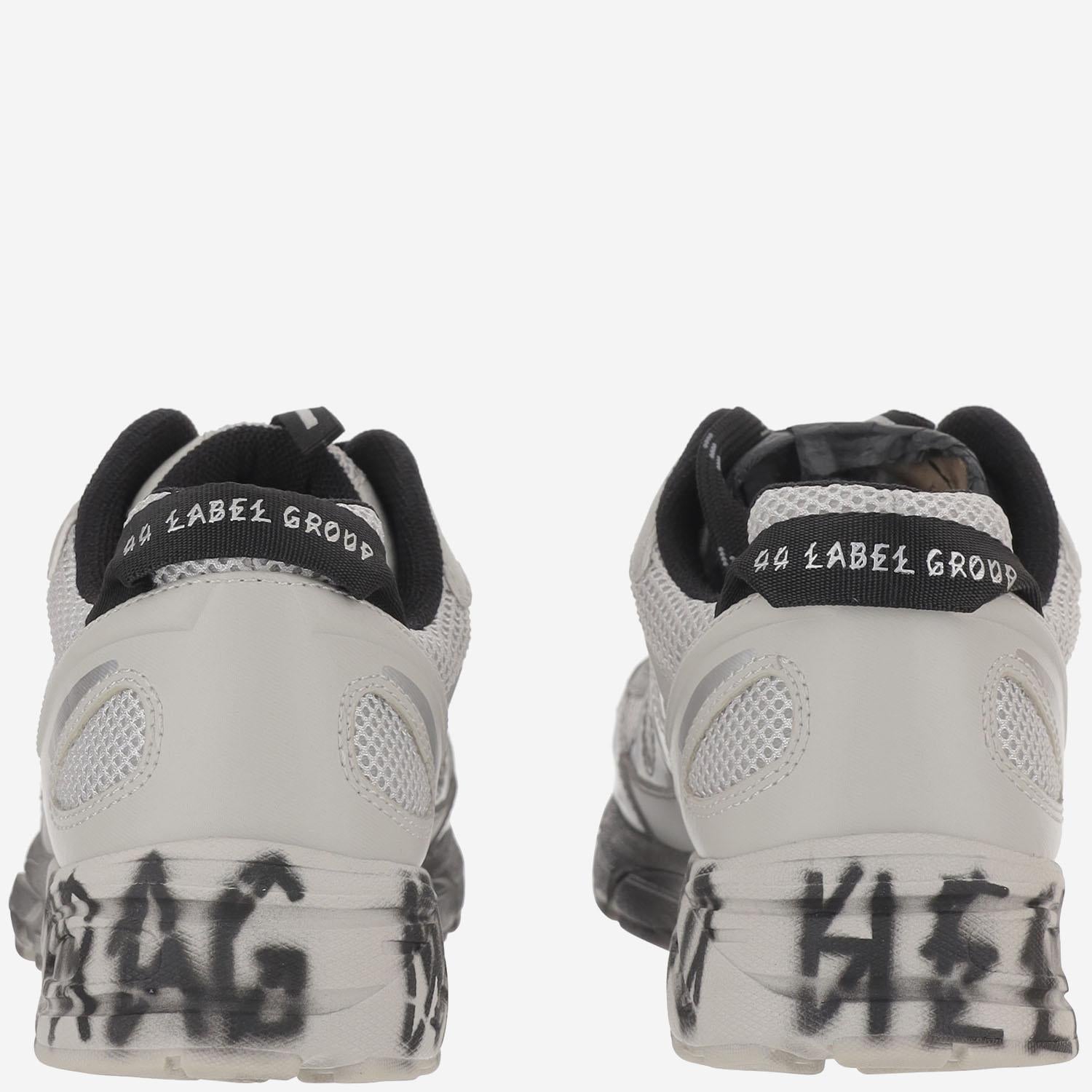 44 Label Group Mesh and Synthetic Leather Sneaker — Gray, view 2