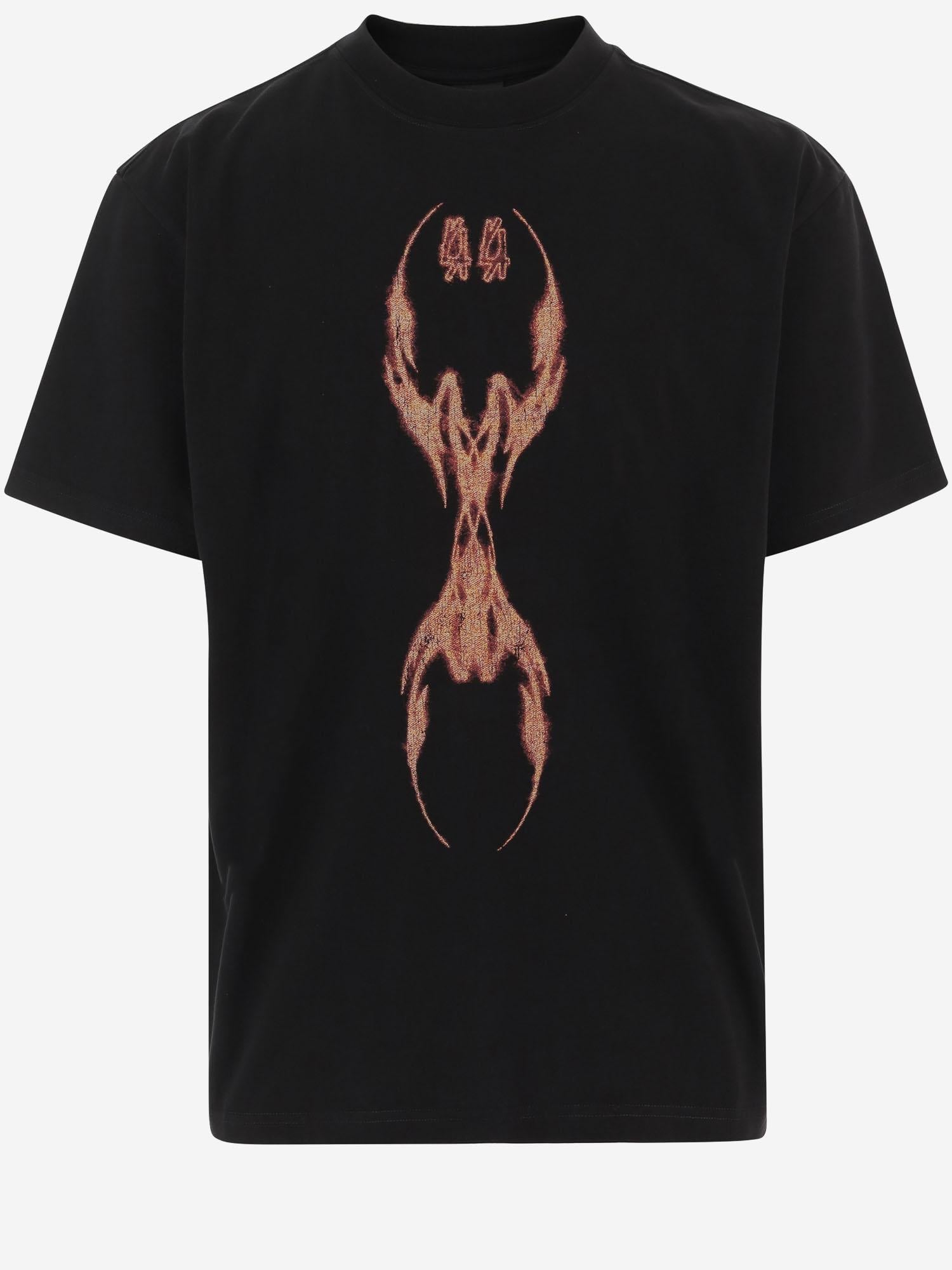 44 Label Group Logo-Embroidered Cotton T-Shirt — Black by 44 Label Group