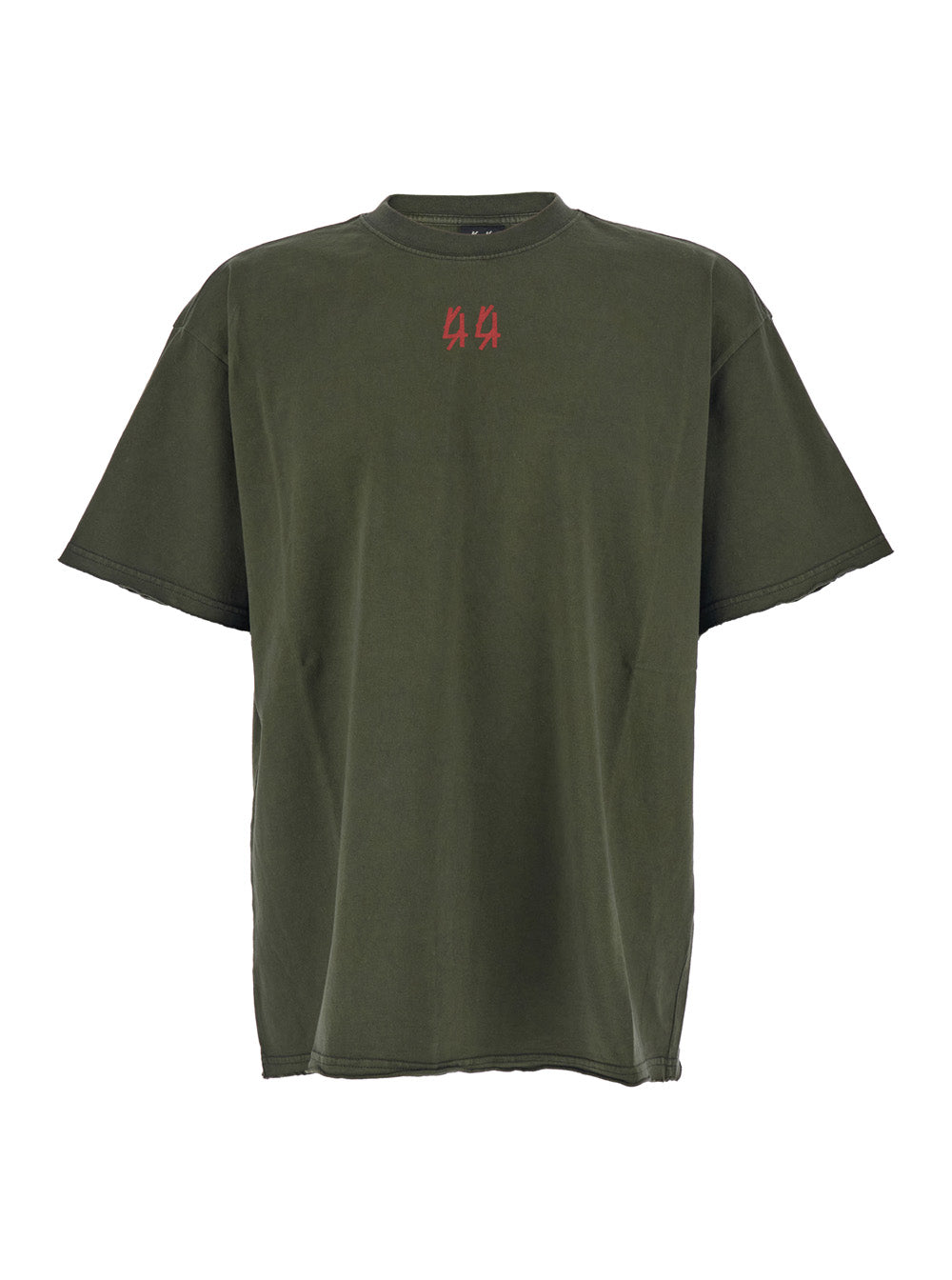44 Label Group Logo-Embroidered T-Shirt — Green by 44 Label Group
