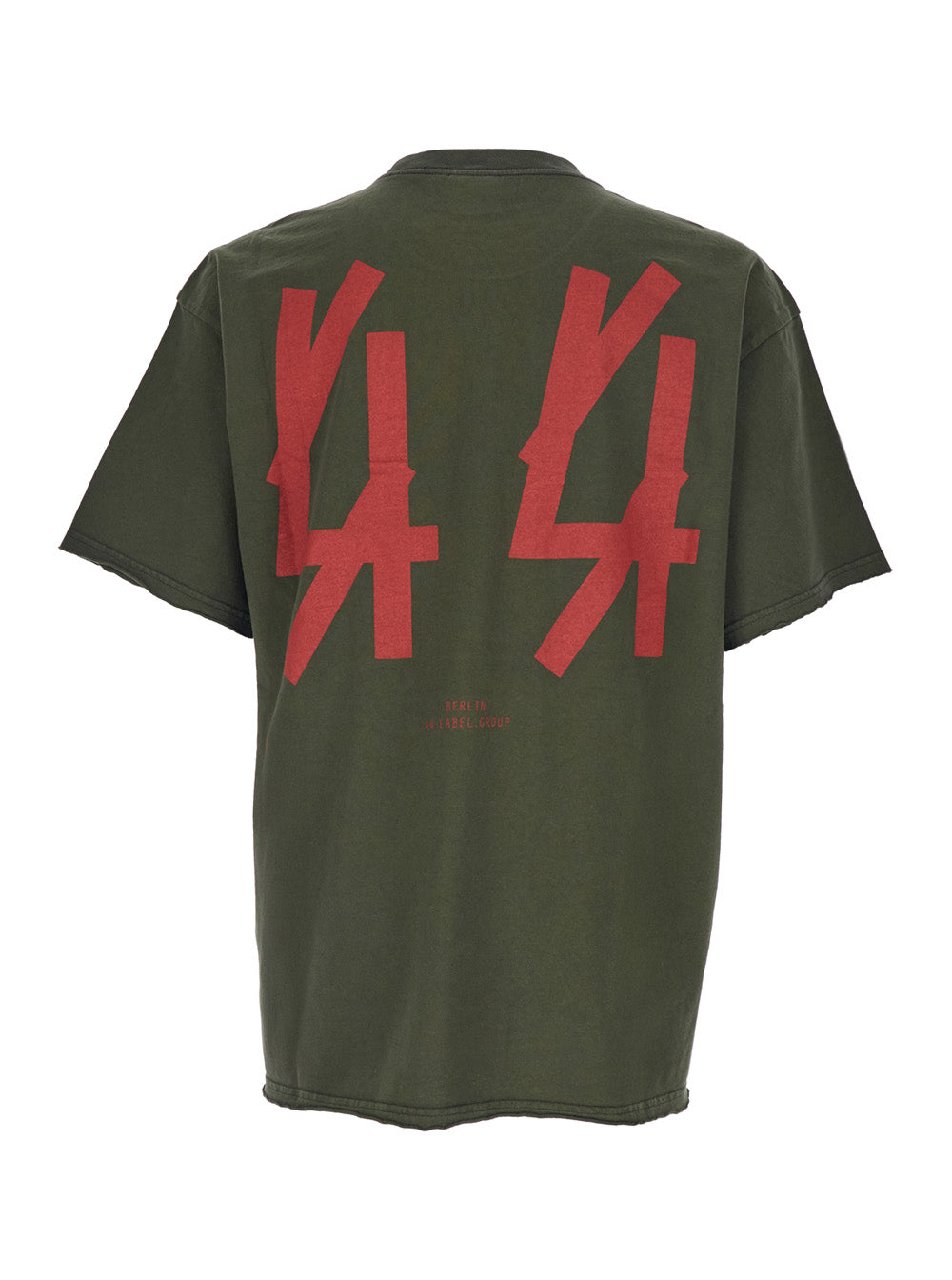 44 Label Group Logo-Embroidered T-Shirt — Green, view 2