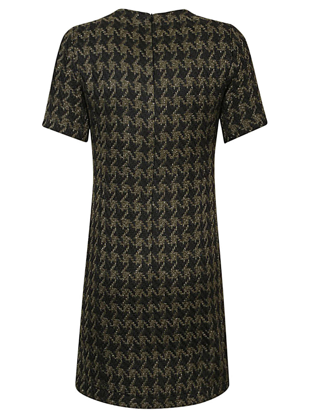 5Progress Houndstooth Wool Blend Dress — Black, view 2