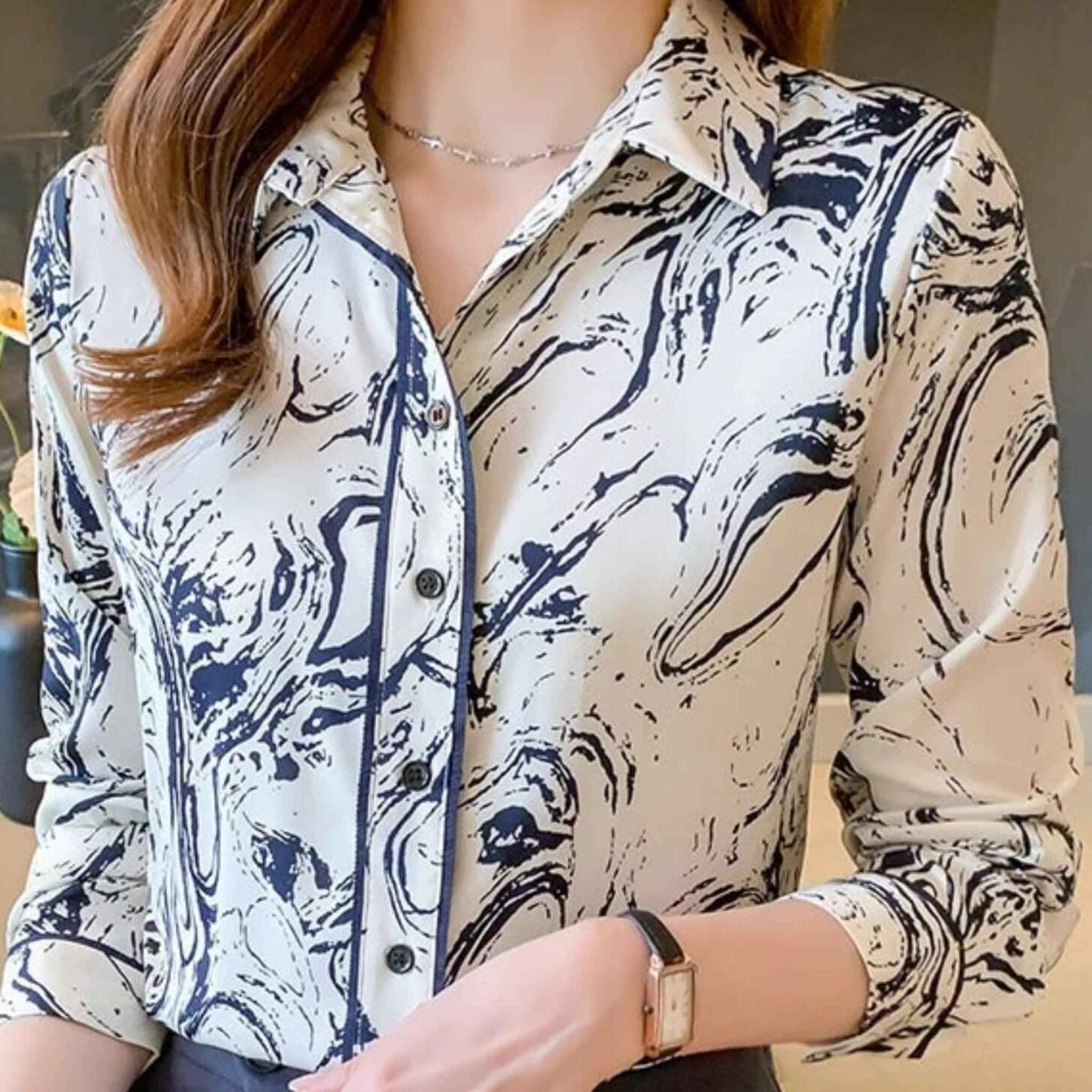 Casual Elegant Women's Stylish office Printed Shirts by Try Modest