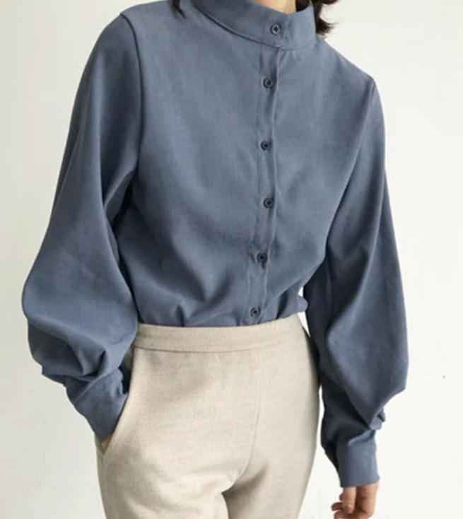 Lantern- Long sleeve blouse shirt, view 3