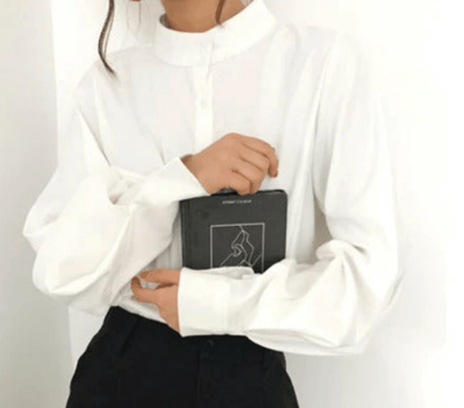 Lantern- Long sleeve blouse shirt, view 5