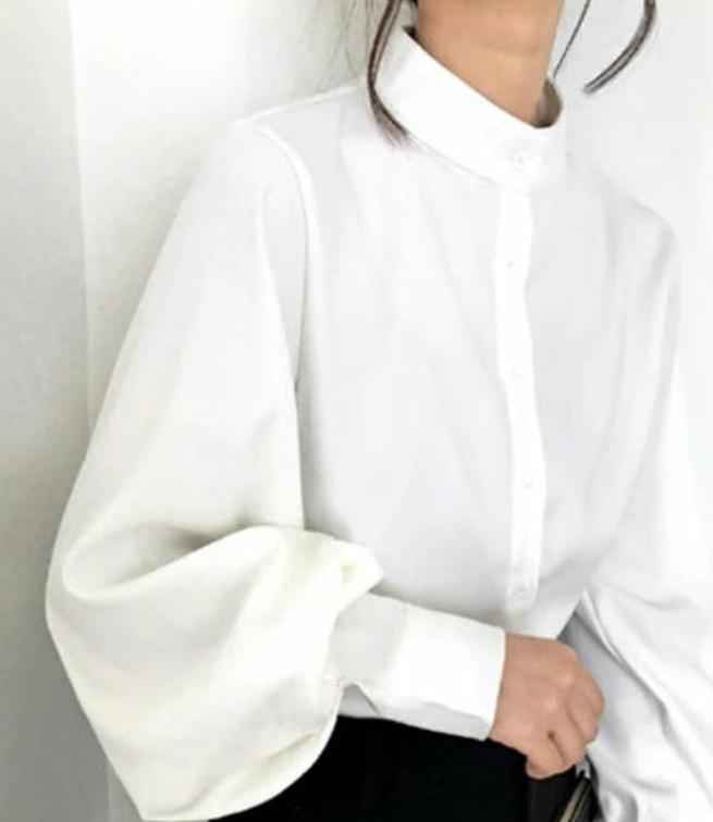 Lantern- Long sleeve blouse shirt, view 7