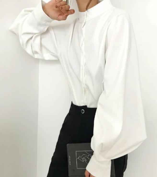 Lantern- Long sleeve blouse shirt, view 8