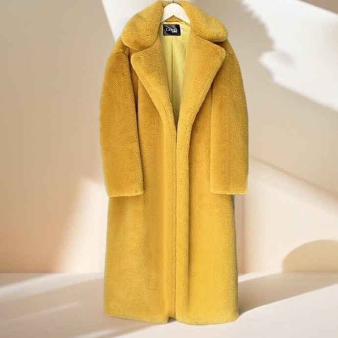 Long Faux Fur Coat- WInter long coats for women, view 4