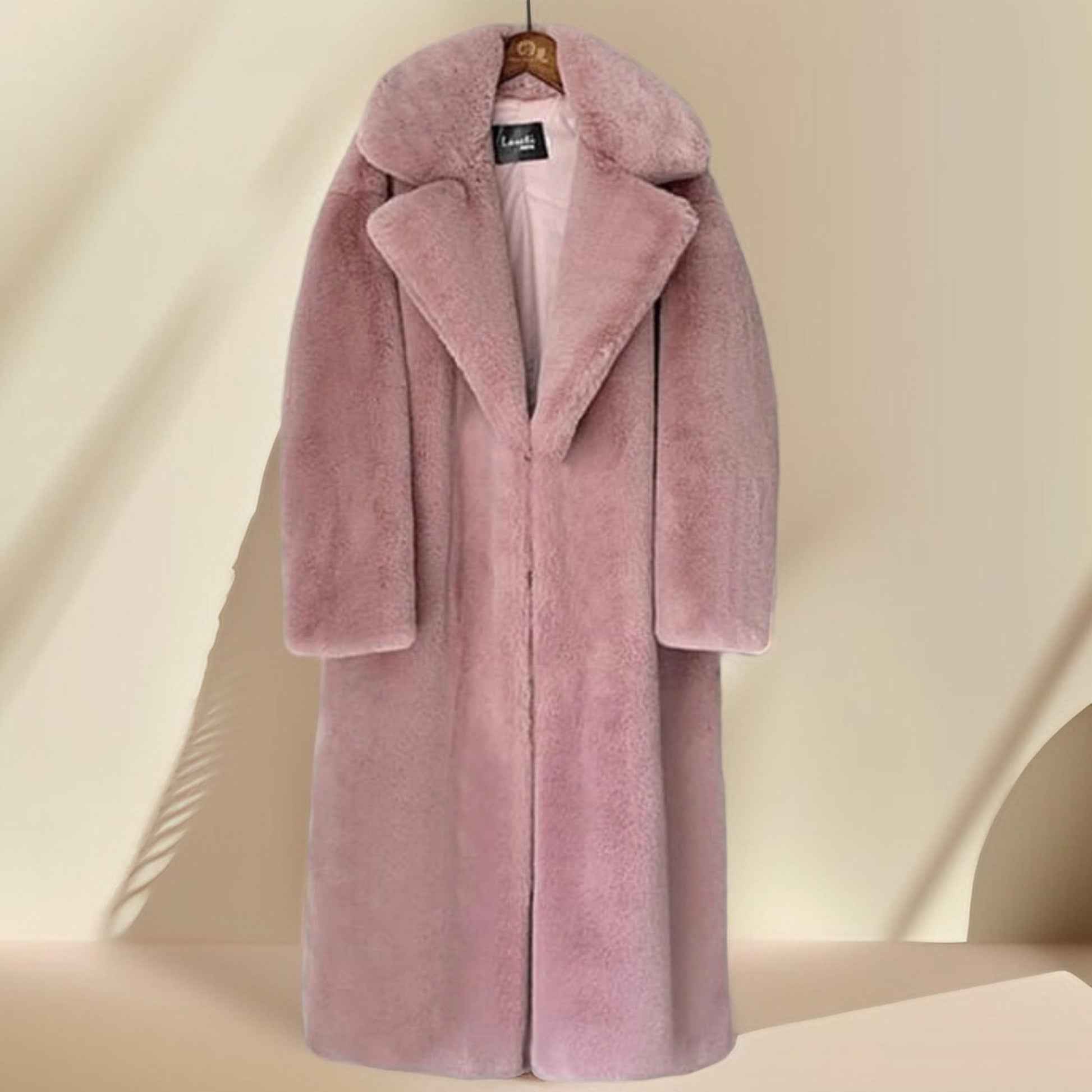 Long Faux Fur Coat- WInter long coats for women, view 5