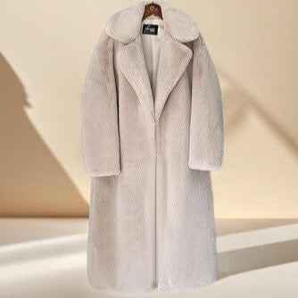 Long Faux Fur Coat- WInter long coats for women, view 7