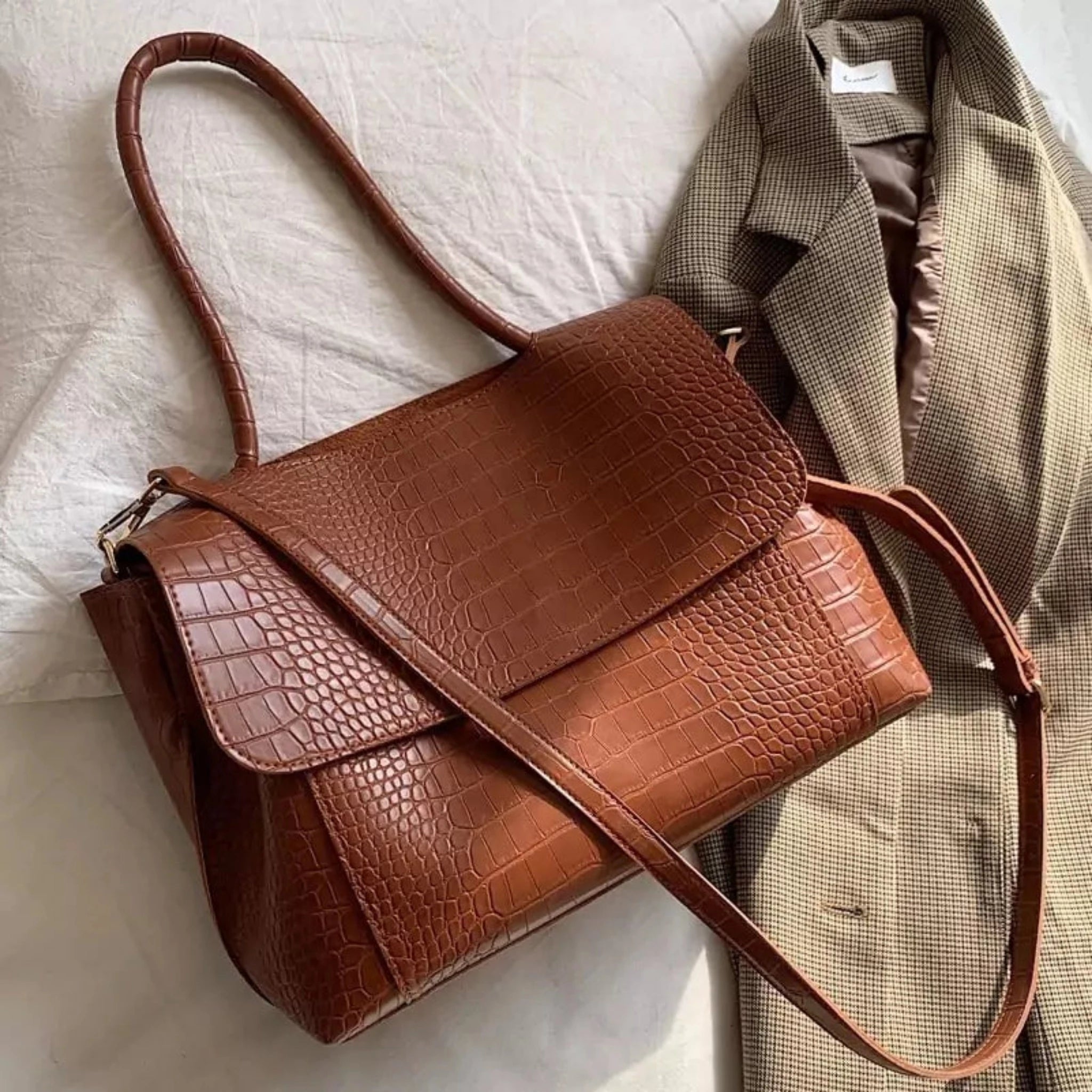 Alligator Pattern- Casual, Trendy & Stylish shoulder handbag by Try Modest