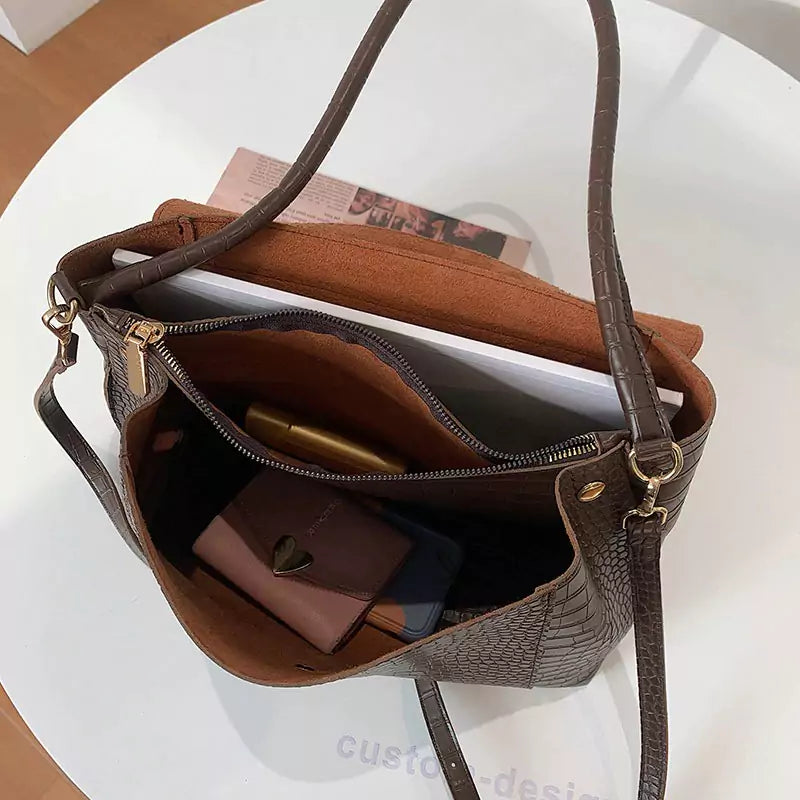 Alligator Pattern- Casual, Trendy & Stylish shoulder handbag, view 8