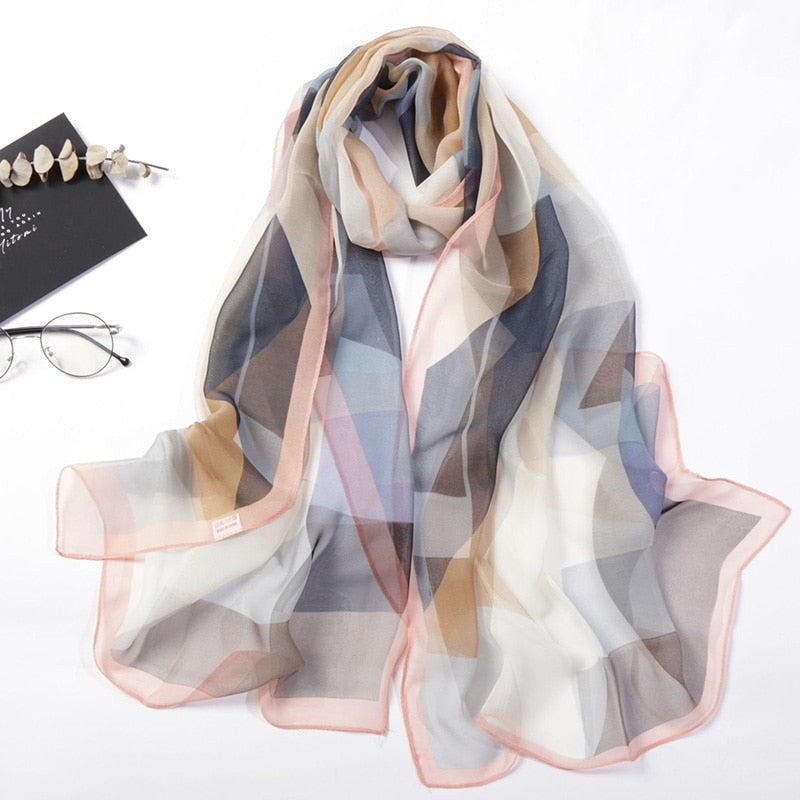 Elegant Chiffon Georgette Bandana Scarf, view 3