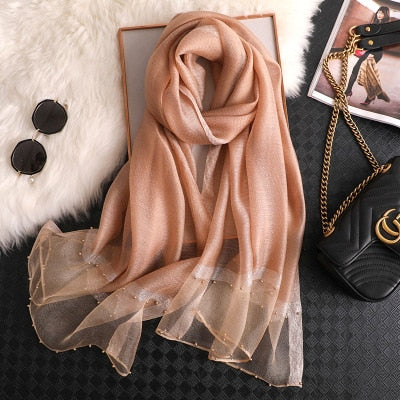 Women's Fashionable Silky Evening scarf/Wrap, view 2