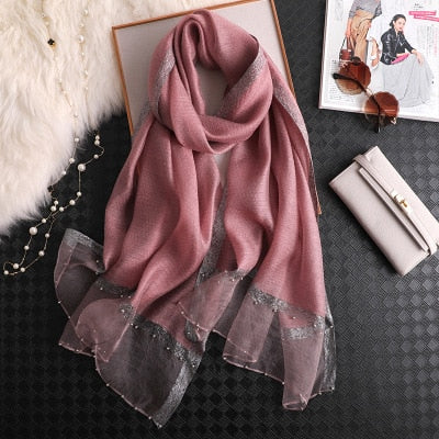 Women's Fashionable Silky Evening scarf/Wrap, view 4