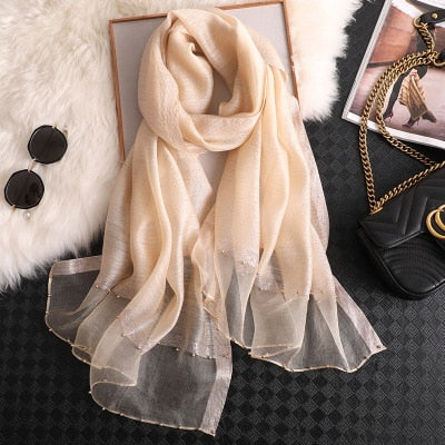 Women's Fashionable Silky Evening scarf/Wrap, view 5