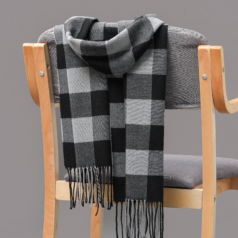 Warm Cashmere plaid scarf, view 6