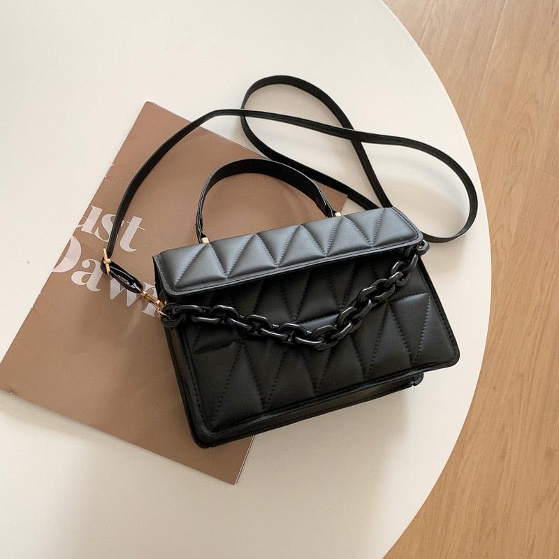 Trendy plaid shoulder bag for women, view 5