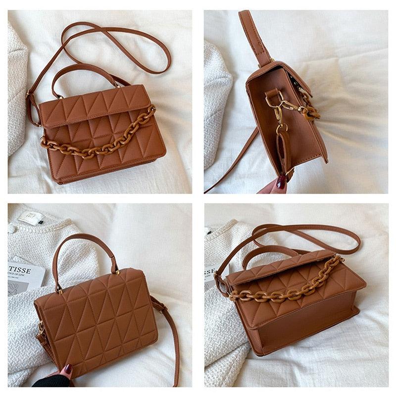 Trendy plaid shoulder bag for women, view 7