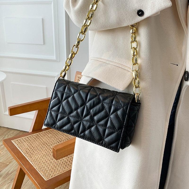 Plaid shoulder women's handbag, view 8