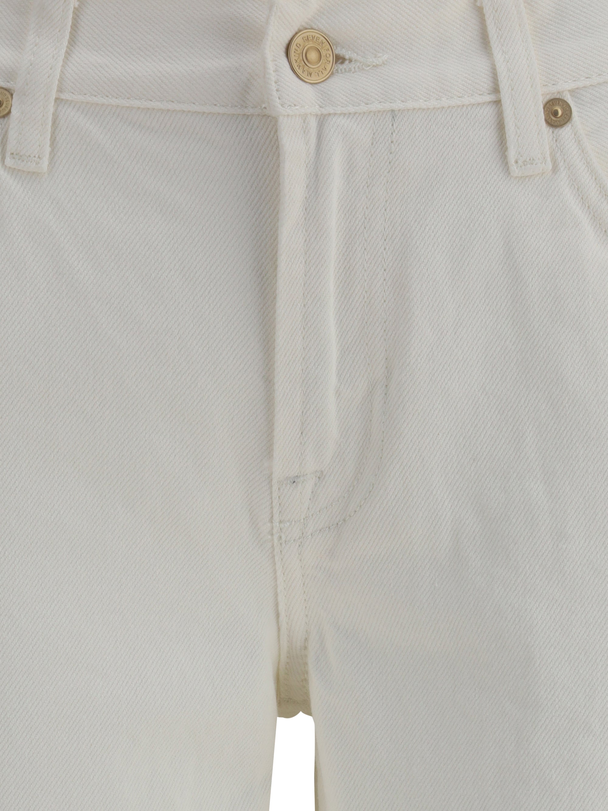7for Spencer Flare Jeans — White, view 3