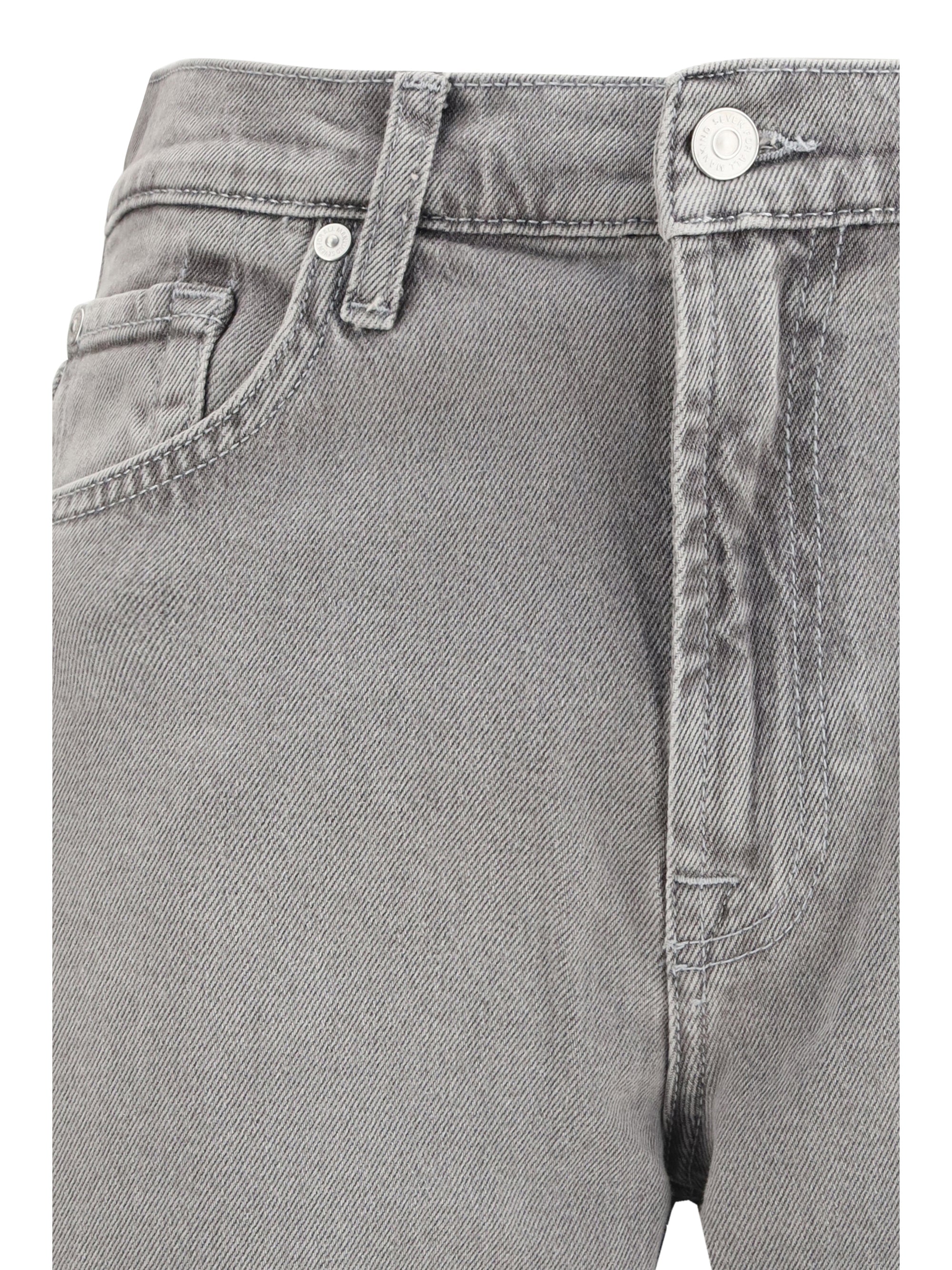 7for Bonnie Curvilinear Jeans — Gray, view 3